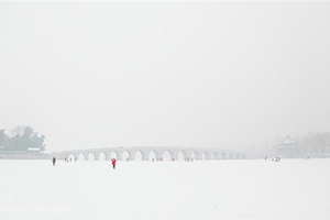十七孔橋雪景