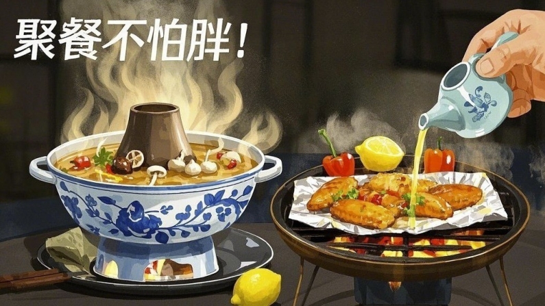 聚餐不怕胖！火锅烧烤的健康打开方式，照着吃还能瘦？