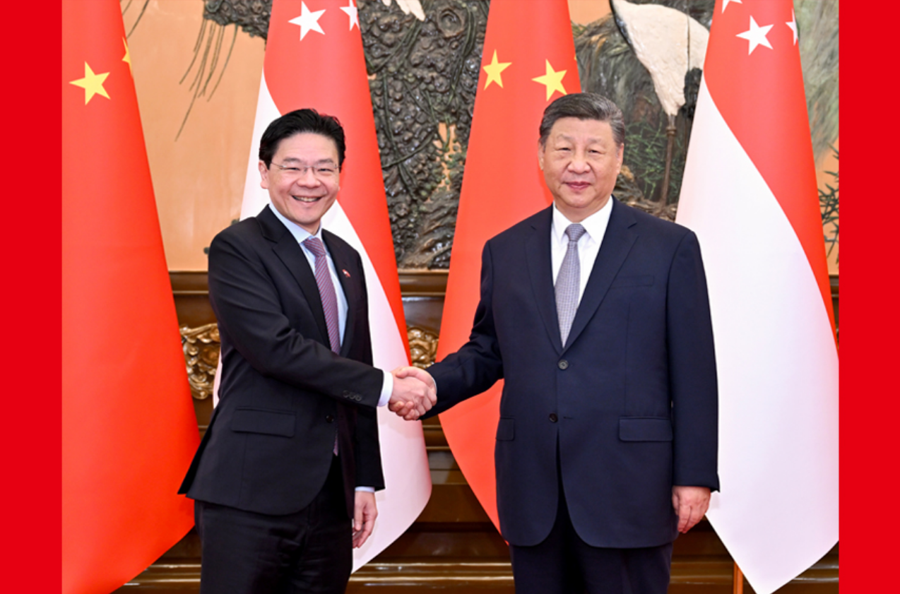 習近平會見新加坡總理黃循財