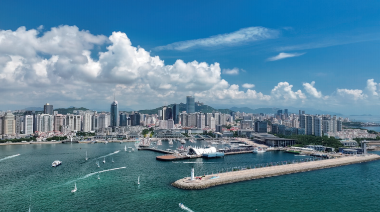 青岛奥帆中心全景。