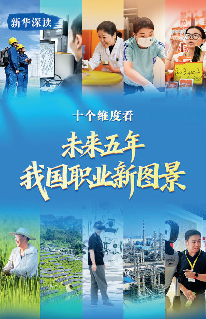 新华社国内部深度新闻采访室“新华深读”栏目为《 未来五 年，什么工作吃香？》 配发的图片。